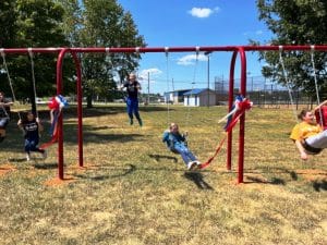 For the first time since its establishment, DeKalb Middle School (DMS) students now have a dedicated playground area to enjoy, complete with swings and a basketball court