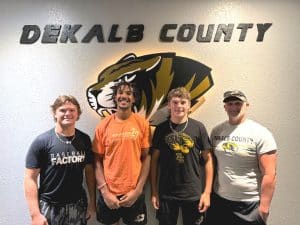 Listen for WJLE’s Football Tiger Talk Program at 6:30 p.m. prior to the 7 p.m. kick-off of the game Thursday, September 26 between the DCHS Tigers and the Stone Memorial Panthers in Smithville. The Tiger Talk Show will feature as pictured here left to right: Tiger players Ty Webb, Jarett Hamilton, and Tucker Webb with Coach Steve Trapp. Listen to the WJLE game broadcast with the Voice of the Tigers John Pryor and Luke Willoughby following Tiger Talk