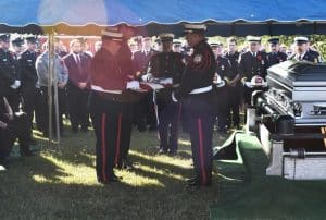 The final goodbye for DeKalb EMS Director and Deputy Smithville Fire Chief Hoyte Hale at DeKalb Memorial Gardens with full firefighter honors