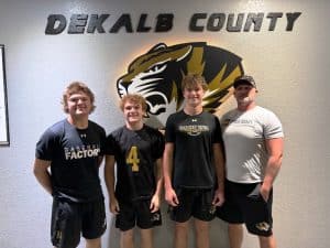 Listen for WJLE’s Football Tiger Talk Program at 6:30 p.m. prior to the 7 p.m. kick-off of the game Thursday October 31 between the DCHS Tigers and the Upperman Bees in Smithville. The Tiger Talk Show will feature as pictured here left to right: Tiger Captains Ty Webb, Andrew Dakas and Jordan Parker with Coach Steve Trapp. Listen to the WJLE game broadcast with the Voice of the Tigers John Pryor and Luke Willoughby following Tiger Talk