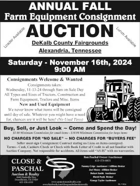 Farm Equipment Auction Nov 16