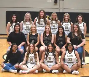 The 2024 DCHS Basketball Lady Tigers - Pictured front row from left are Tenisha Owens, Allie Melton, Bella Rackley, and Jerusalem Aldino. Middle row - Alyssa Hendrix, Caroline Crook, Avery Agee, Laurie Rigsby, and Kaylee Mosley. Back row - Brooklyn Fuson, Lillie Young, Millie Barton, Chloe VanVranken, Jordan Agee, and Autumn Crook.