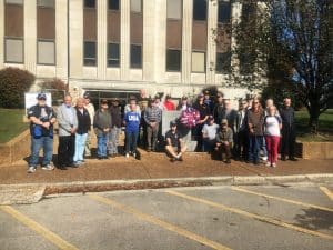 A Veterans Day Observance was held Monday organized by the American Legion Post #122. Following the program a wreath was placed by local veterans and others at the Veterans Memorial Monument on the south side of the courthouse.