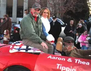 Smithville Christmas Parade Honorary Grand Marshals Aaron and Thea Tippin