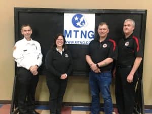 *Middle Tennessee Natural Gas DeKalb Fire Department Length of Service Awards: 15 years of service: Nelson Davis (Cookeville Highway Station)- NOT PICTURED and 20 years of service: Jeremy Neal (Short Mountain Highway Station) Pictured with Lieutenant Dusty Johnson (far left), DCFD member Andy Pack of the Belk Station (far right) and Jen Sherwood of Middle Tennessee Natural Gas