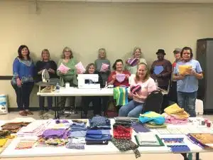 Pictured left to right: April Martin, Debbie Geier, Pat Wilt, Bea Garrison (seated), Gail Taylor, Jaime Cantrell (seated), Carolyn Cantrell, Jenny Reichenbach (seated), Mary Sanders, Joan Hamilton, and Pat Milam. Not pictured: Natalie Green